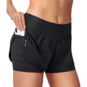 Women’s 2 in 1 Running Shorts Workout Athletic Gym Yoga Shorts for Women